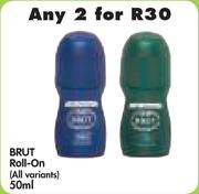 Brut Roll-On (All Variants)-2 x 50ml