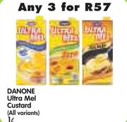 Danone Ultra Mel Custard (All Variants)-3 x 1L
