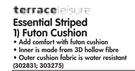 Terrace Leisure Essential Striped Futon Cushion