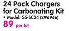 Soda Sparkle 24 Pack Chargers For Carbonating Kit SS-SC24-Per Kit