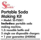 Soda Sparkle Portable Soda Making Kit SS-FSSK1-Per Kit