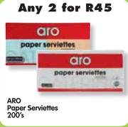 Aro Paper Serviettes-2x200's Pack