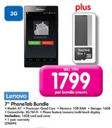 Lenovo 7" Phone Tab Bundle A7