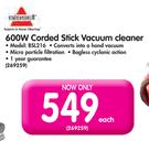 Bissell 600W Corded Stick Vacuum Cleaner BSL216