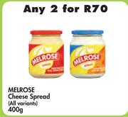 Melrose Cheese Spread (All Variants)-2 x 400gm