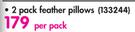 Sheraton 2 Pack Feather Pillows