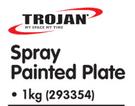 Trojan Spray Black Painted Plate-1kg Each