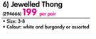 Grenda Jewelled Thong-Per Pair