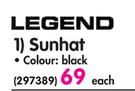 Legend Black Sunhat
