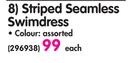 Legend Striped Seamless Swimdress-Each