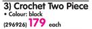 Legend Black Two Piece Crochet 