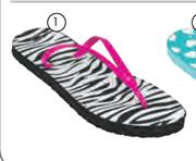 Legend Zebra Printed Flip Flop-Per Pair