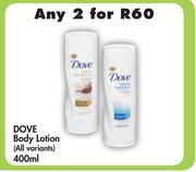 Dove Body Lotion(All Variants)-2x400ml