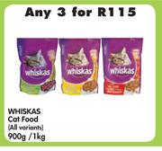 Whiskas Cat Food (All Variants)-3x900g/1kg