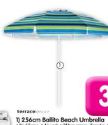 Terraceleisure 256cm Ballito Beach Umbrella-Each