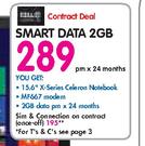 Asus 15.6" X-Series Celeron Notebook-Smart Data 2GB