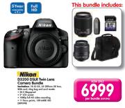 Nikon D3200 DSLR Twin Lens Camera Bundle