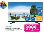 Hisense 40" 102cm Full HD LED TV LEDN40D50