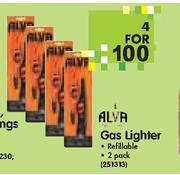 Alva Reffilable Gas Lighter-4's