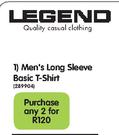 Legend Men's Long Sleeve Basic T-Shirt-2