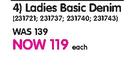 Legend Ladies Basic Denim-Each