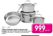 Panache 7 Piece Stainless Steel Cookware Set-Per Set