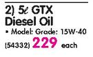 Castrol 5Ltr GTX Diesel Oil Grade 15W-40-Each