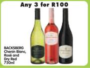 Backsberg Chenin Blanc, Rose And Dry Red-3x750ml