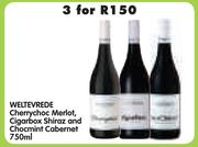 Weltevrede Cherrychoc Merlot, Cigarbox Shiraz And Chocmint Cabernet-3x750ml