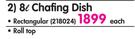 Steel King Rectangular 8Ltr Chafing Dish-Each