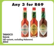 Tabasco Sauce(All Variants,Excluding Habanero)-3 x 60ml