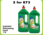 Sunlight Dishwashing Liquid-2 x 1.5Ltr