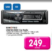 Sinotec USB/SD/MMC Car Radio STA-3128M3/3168-Each