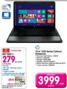 HP 15.6" 250 Series Celeron Notebook-Each