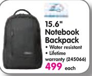 15.6" Notebook Backpack-Each
