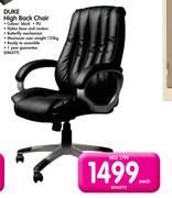 Duke High Back Chair-Each