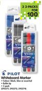 Pilot Whiteboard Marker-3 x 3's Packs