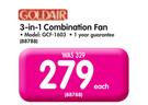 Goldair 3-in-1 Combination Fan GCF-1603-Each