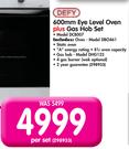 Defy 600mm Eye Level Oven DBO461 plus Gas Hob Set DCB007-Per Set