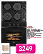 Defy 600E Slimline Eye Level Oven DBO459 plus Slimline Hob Set DHD330-Per Set