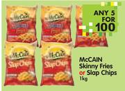 McCain Skinny Fries Or Slap Chips-5x1kg