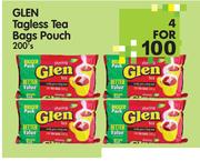 Glen Tagless Tea Bags Pouch-4 x 200's Pack