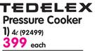 Tedelex 4Ltr Pressure Cooker-Each
