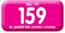 Kis 6Ltr Pedal Bin Classic-Each