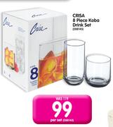 Crisa 8 Piece Koba Drink Set-Per Set