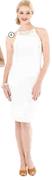 Legend Crepe Knit Dress With Necklace Trim-Each