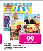 Play-Doh Ice Cream Sundae Cart Or Diggin Rigs Project Starter Set-Per Set