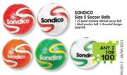 Sondico Size 5 Soccer Balls-2 Nos