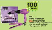 EHC Travel Hairdryer plus Straightener