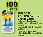 Energizer 1.5m USB Data And Charge Cable